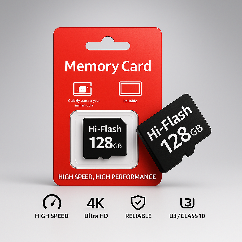 128 GB SD Card - optimized for 4K & FHD video