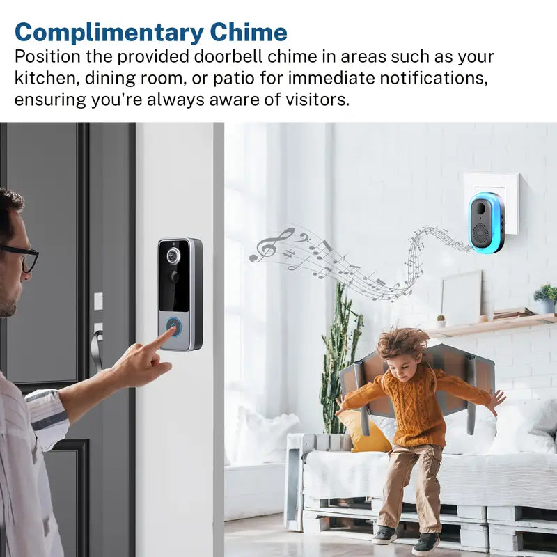GuardianBell Pro AI Night Vision Doorbell