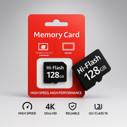128 GB SD Card - optimized for 4K & FHD video