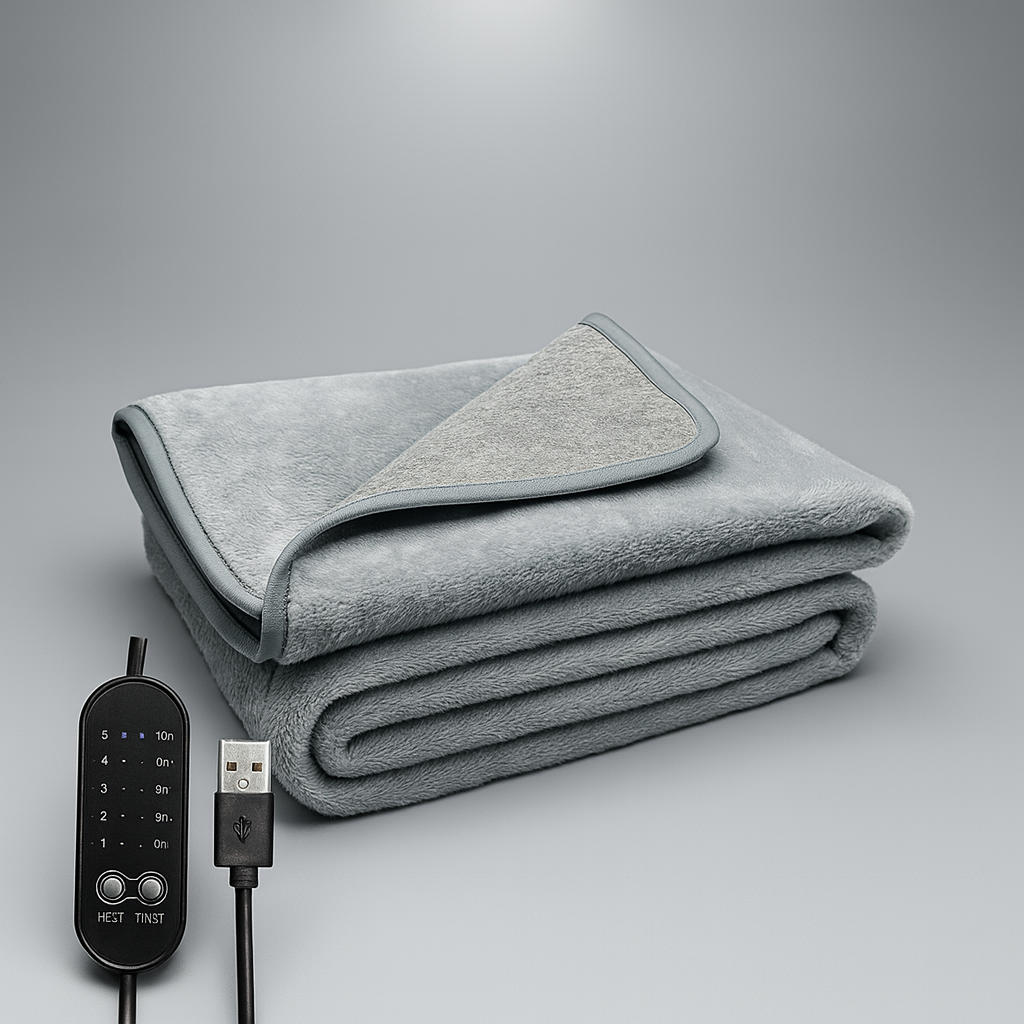 ThermaCozy USB Heated Blanket with 5-Level Timer