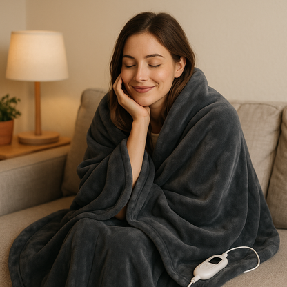 ThermaCozy USB Heated Blanket with 5-Level Timer