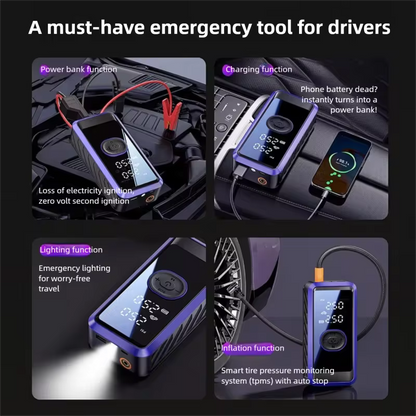 RaptorVolt 12800mAh Jump Starter – 12V Battery Booster for Cars