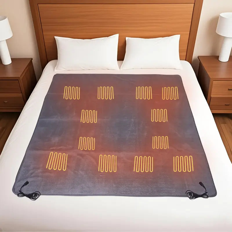 ThermaCozy USB Heated Blanket with 5-Level Timer