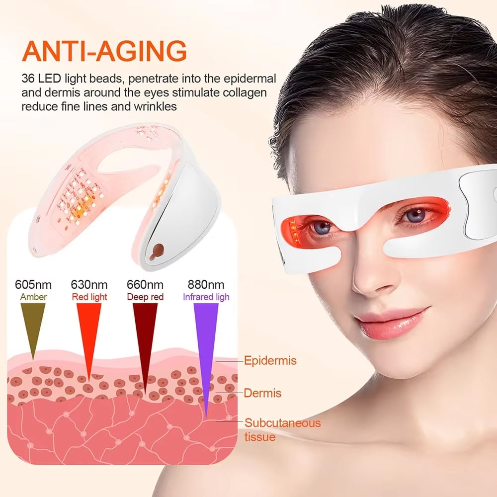 Lumévera EyeRevive – Red Light Therapy Eye Massager for Dark Circles & Puffiness