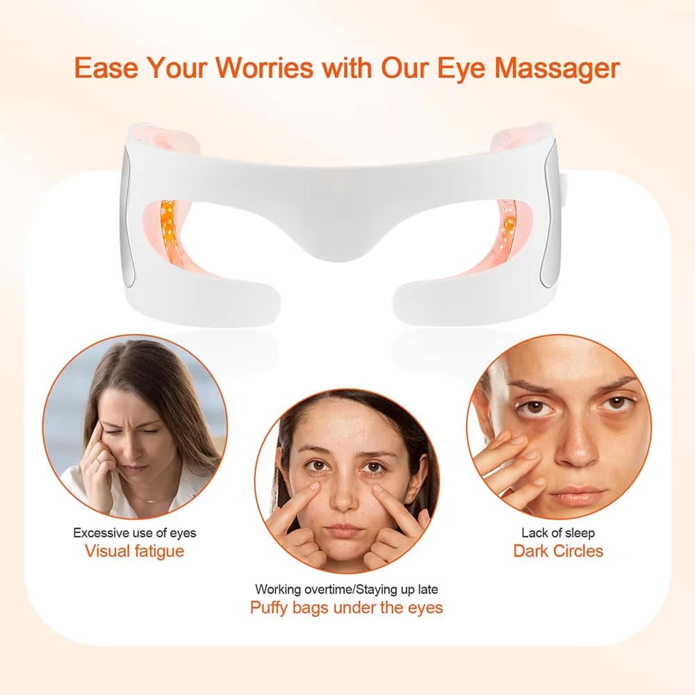 Lumévera EyeRevive – Red Light Therapy Eye Massager for Dark Circles & Puffiness