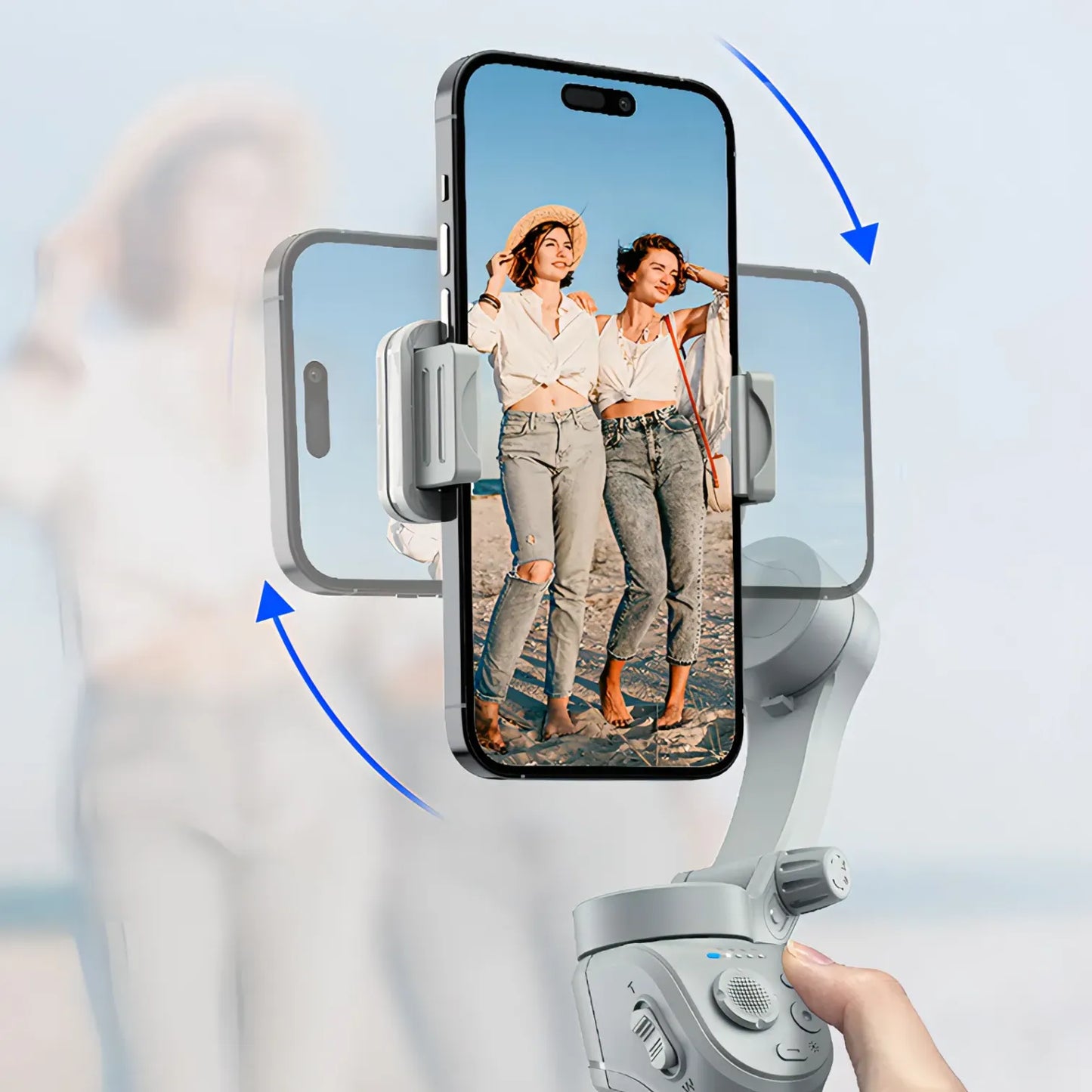 ZenAxis Pro 3-Axis Gimbal – Smart Stabilizer with AI Tracking