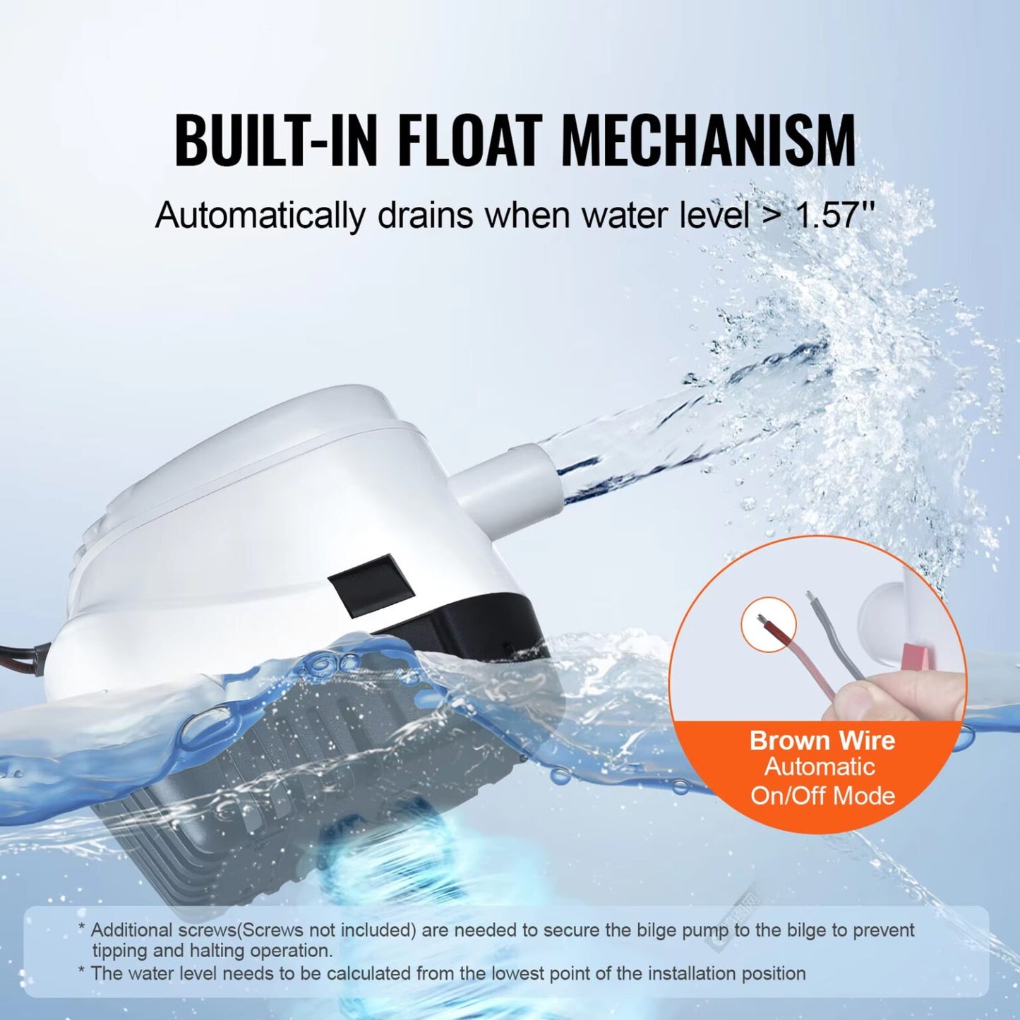 TideMaster Bilge Pump – 750 GPH AutoFlow Smart Detection