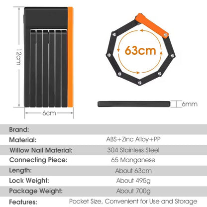RideGuard FoldSecure – Lightweight Folding Bike Lock with Mount Bracket