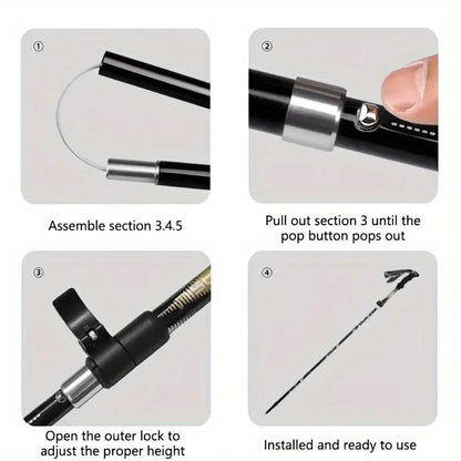 AeroTrek Compact Hiking Poles – Durable, Foldable & Adventure-Ready