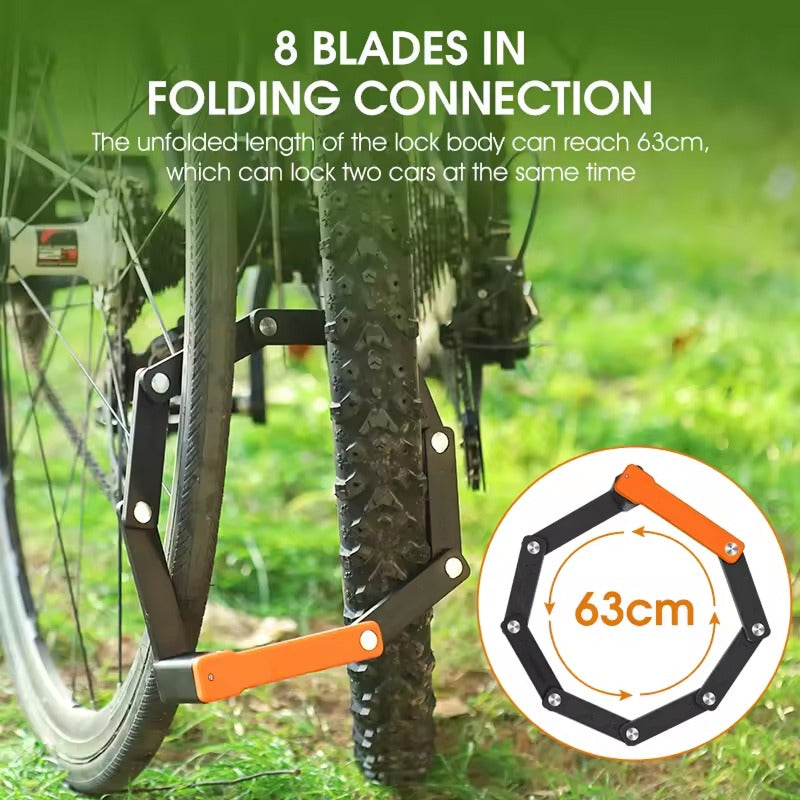 RideGuard FoldSecure – Lightweight Folding Bike Lock with Mount Bracket
