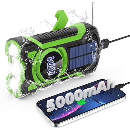 SafeWave Emergency Radio – Solar & Hand Crank Power Bank
