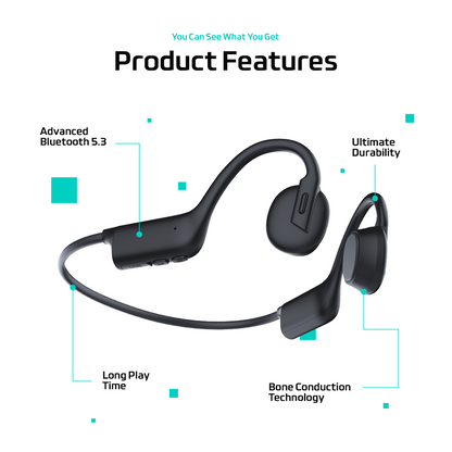 SonicEdge AirFlow Bone Conduction Headphones